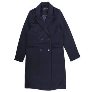 NEW Ralph Lauren Wool Double Breasted Coat Navy Old Money Quiet Luxury Preppy 10